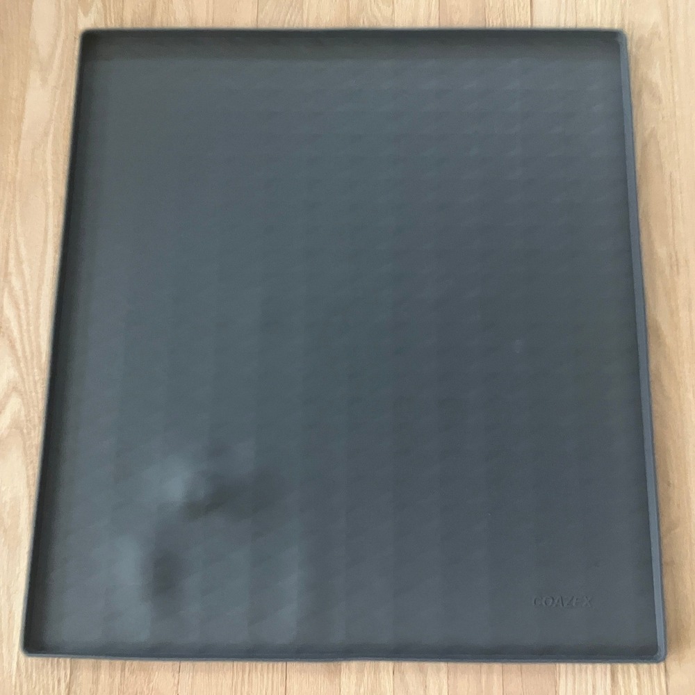 Coazex 25.6"x23.6" Silicone Washer/Dryer Mat Dark Gray Waterproof Non-Slip Tray